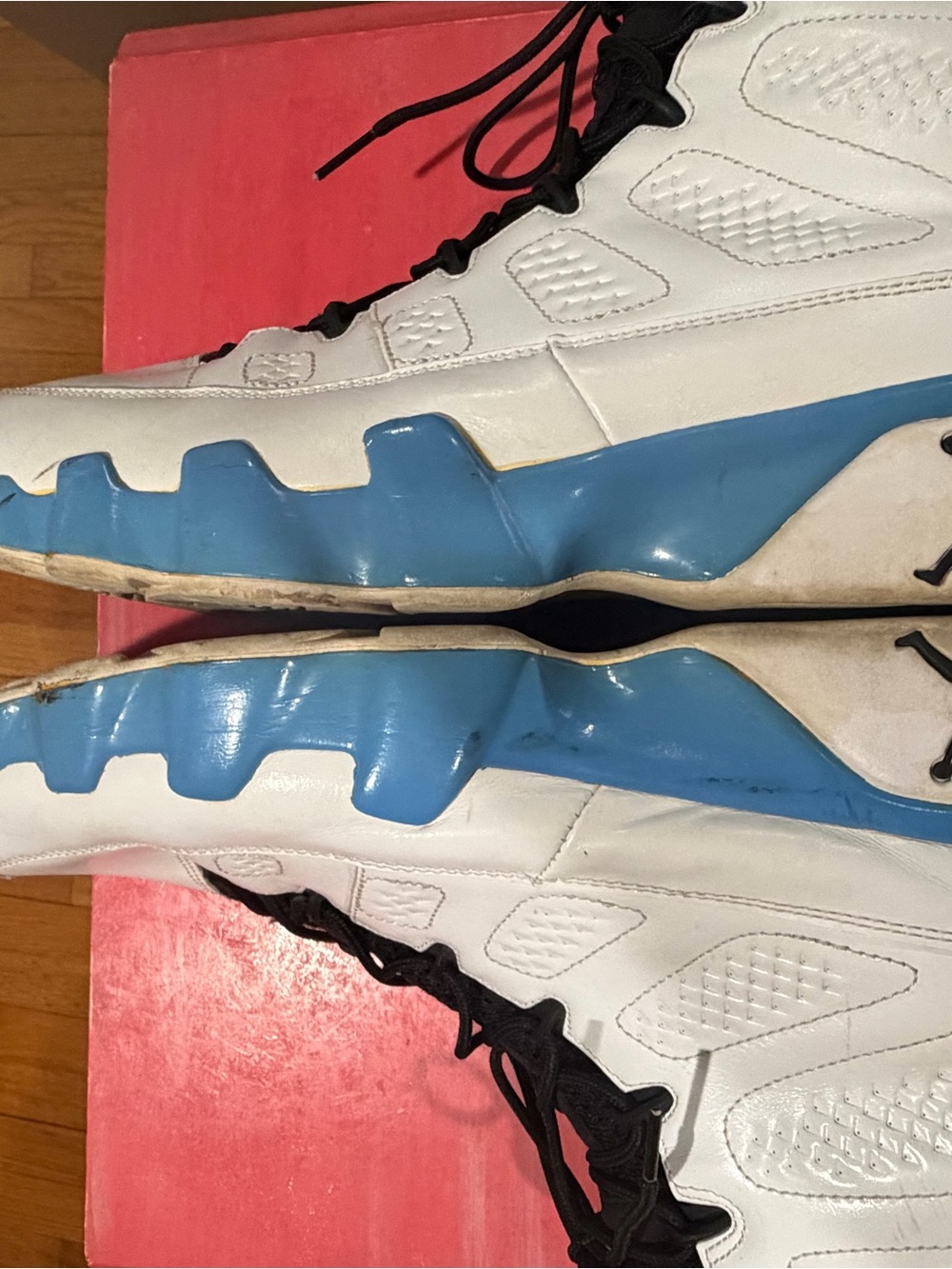 Air Jordan White & Blue Retro Basketball Shoe Size 14. - Picture 3 of 10